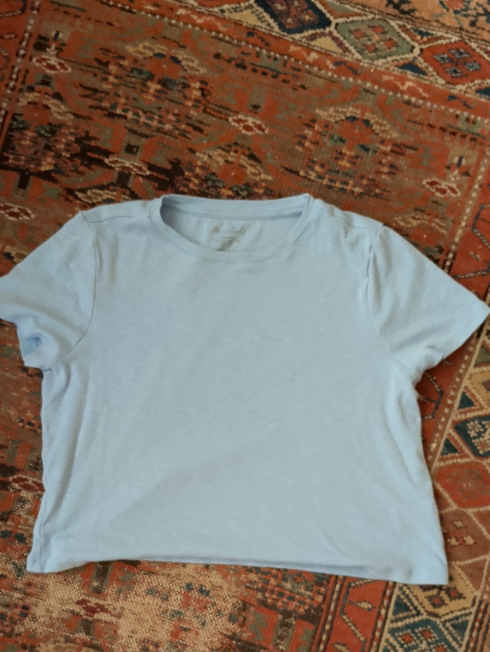 Marled Pale Blue Short Sleeve Tee